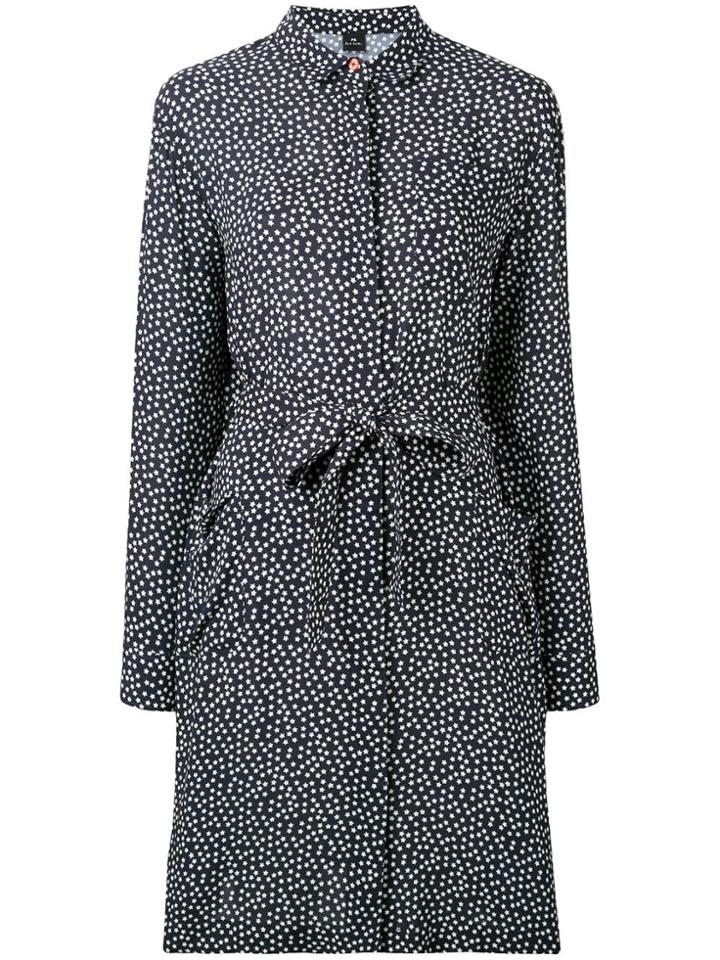 Ps By Paul Smith 'stars' Shirt Dress - Blue