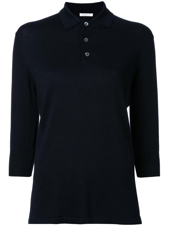 6397 Plain Polo Shirt, Women's, Size: Medium, Blue, Cotton