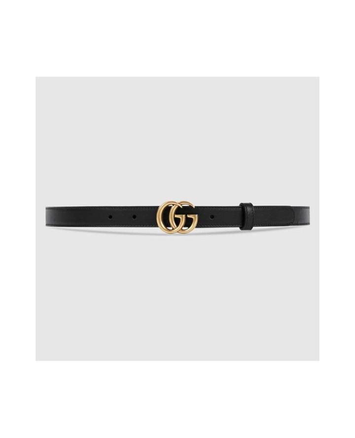 Fashion Concierge Vip Gucci Leather Belt With Double G Buckle 2 Cm -