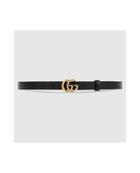 Fashion Concierge Vip Gucci Leather Belt With Double G Buckle 2 Cm -