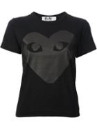Comme Des Garçons Play Heart Print T-shirt, Women's, Size: Small, Black, Cotton