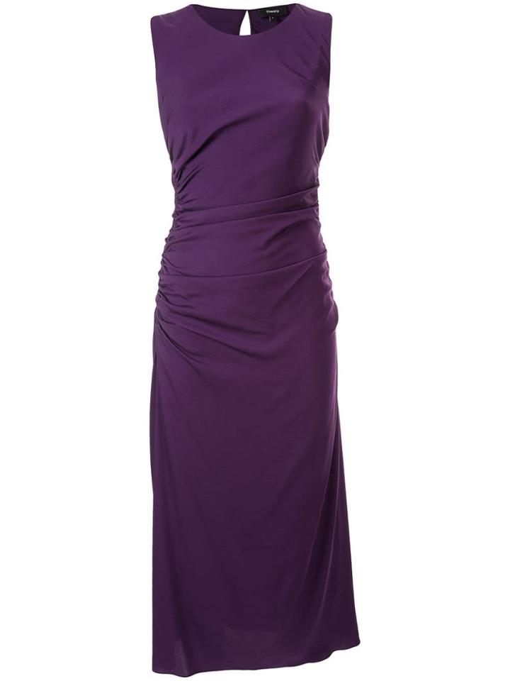 Theory Theory J0702605 H13 Plum Silk/spandex/elastane/polyester -