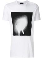 Diesel Black Gold Paint Spray Print T-shirt - White