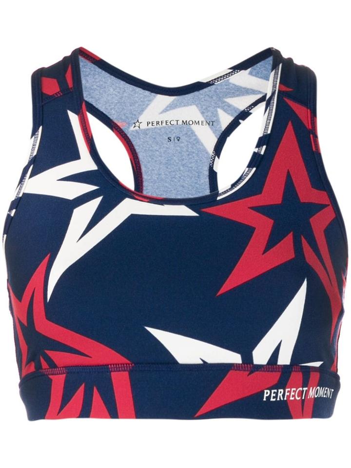 Perfect Moment Starlight Racerback Sports Bra - Blue
