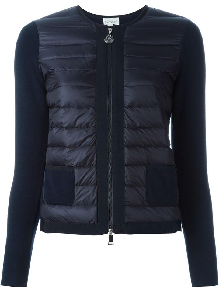 Moncler 'coreana' Jacket, Women's, Size: 4, Blue, Feather Down/polyamide/cotton
