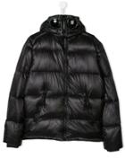 Cp Company Kids Teen Padded Mask Hood Coat - Black