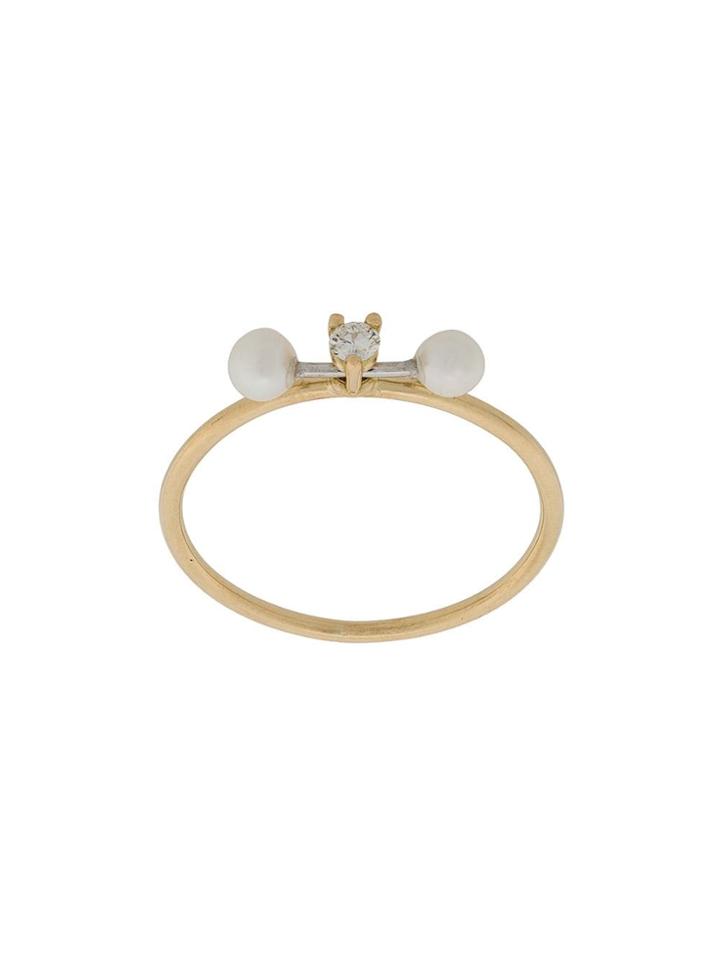 Delfina Delettrez 18kt Yellow And White Two In One Diamond And Pearl
