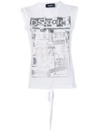 Dsquared2 Sleeveless Logo Print T-shirt - White