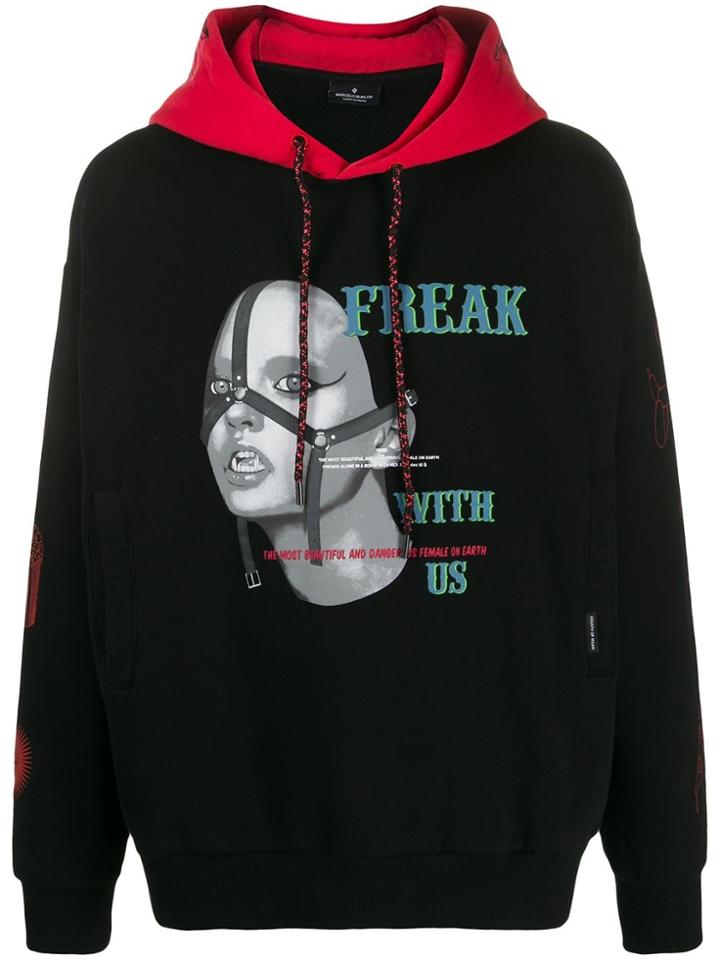 Marcelo Burlon County Of Milan Freak Printed Hoodie - Black
