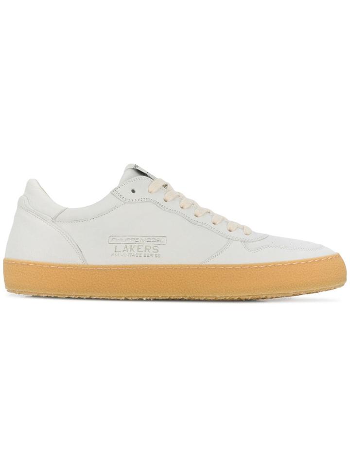 Philippe Model Lakers Low Top Trainers - White