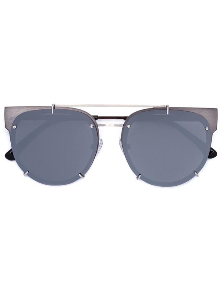 Vera Wang Round Frame Sunglasses - Grey