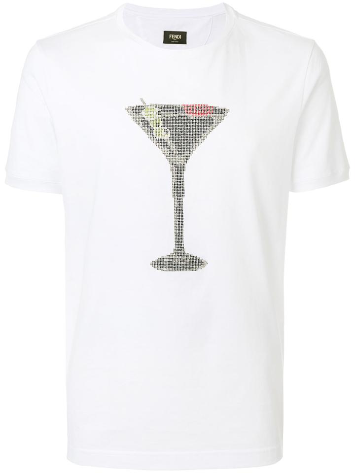 Fendi Embellished T-shirt - White