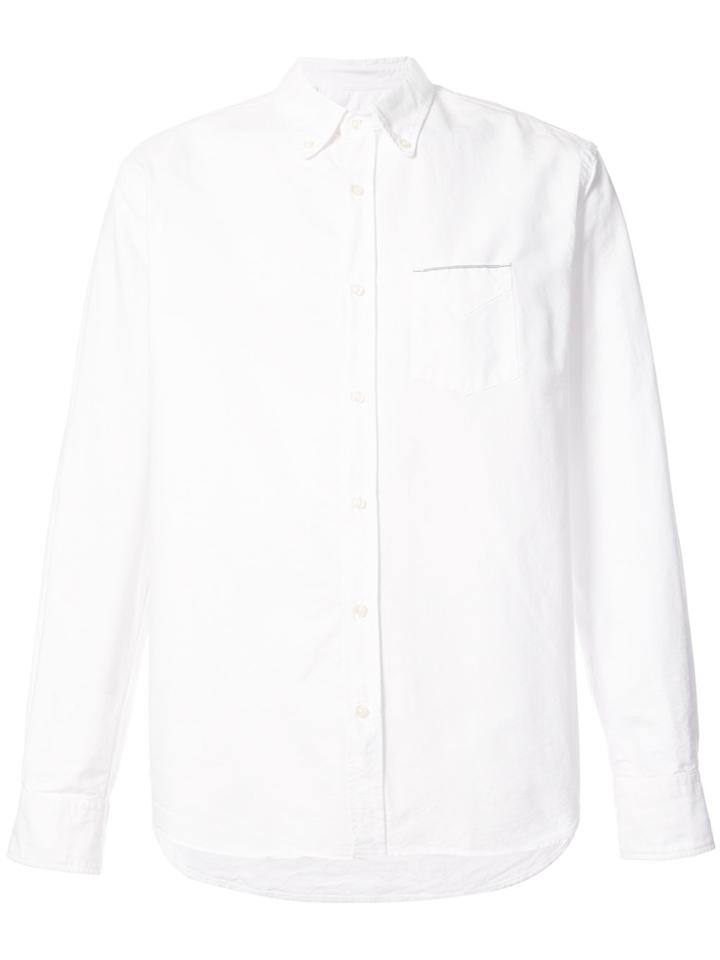 Officine Generale Button Down Oxford Shirt - White