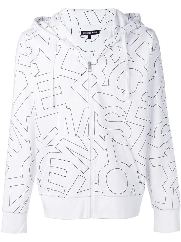 Michael Michael Kors Logo Print Jacket - White