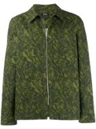 A.p.c. Leaf Print Shirt Jacket - Green