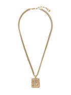 Yves Saint Laurent Pre-owned Logo Tag Necklace - Gold