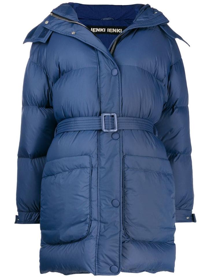 Ienki Ienki Belted Puffer Coat - Blue