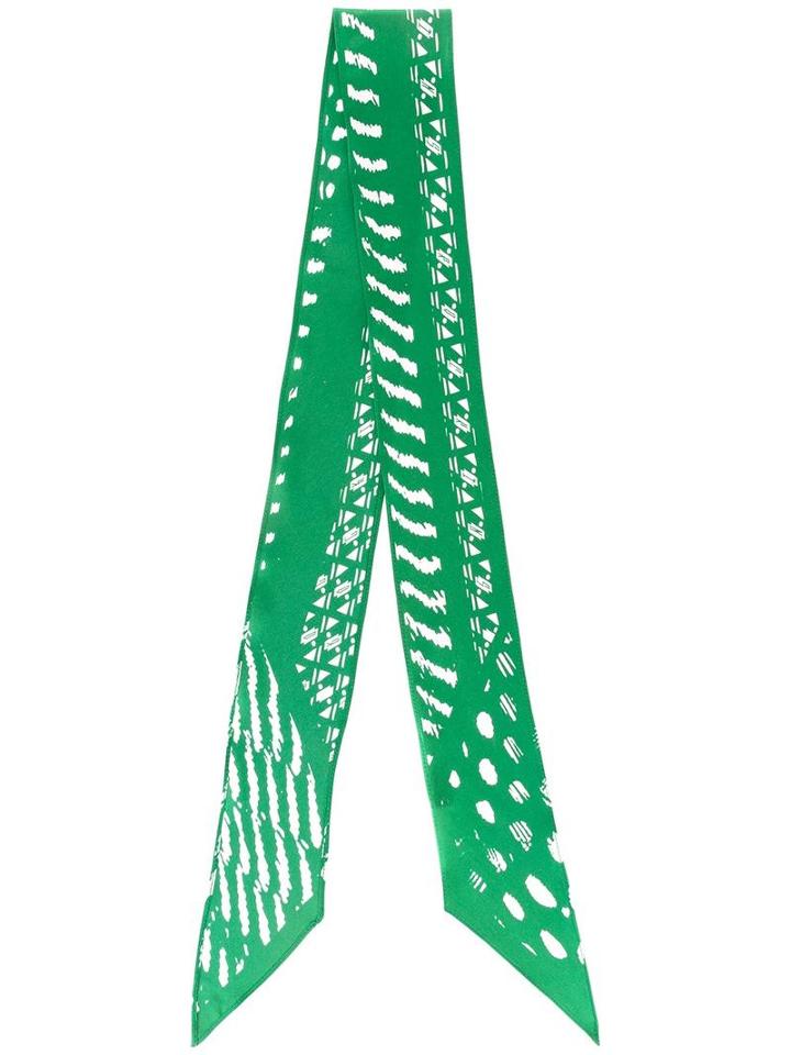 Rockins Printed Silk Scarf, Women's, Green, Silk
