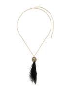 Lanvin Swan Feather Charm Necklace - Metallic