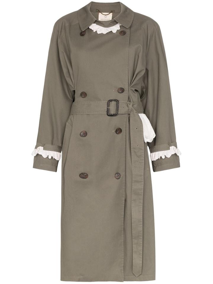 Rentrayage Weekend In Sandringham Trench Coat - Green