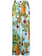 Dolce & Gabbana Vegetable Printed Flared Trousers - Multicolour