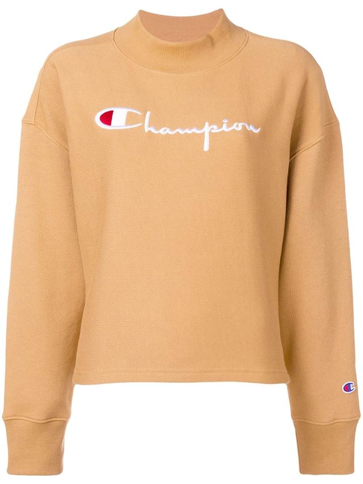 Champion Logo Embroidered Sweatshirt - Neutrals