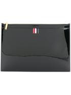 Thom Browne Stripe Detail Clutch Bag - Black