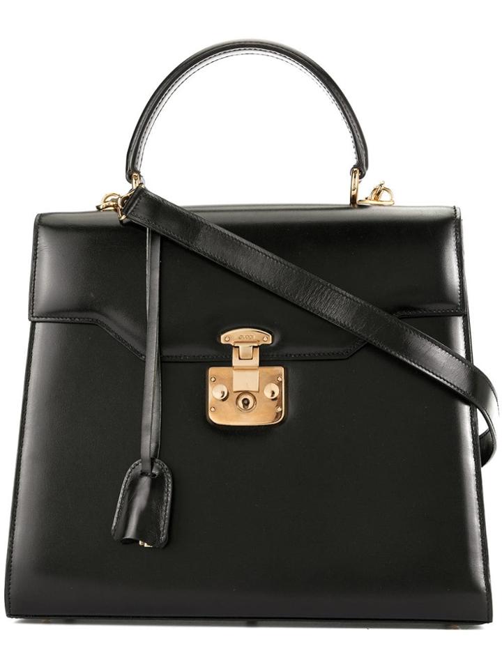 Gucci Vintage Lady Lock Two-way Handbag - Black