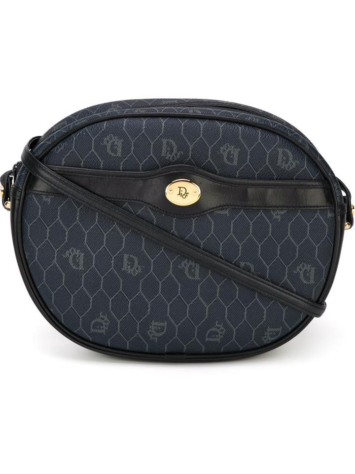 Christian Dior Vintage Monogram Print Shoulder Bag, Women's, Blue