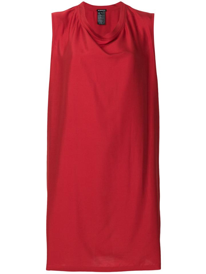 Ann Demeulemeester T-shirt Shift Dress - Red