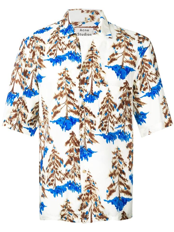 Acne Studios Printed Short Sleeve Shirt - White