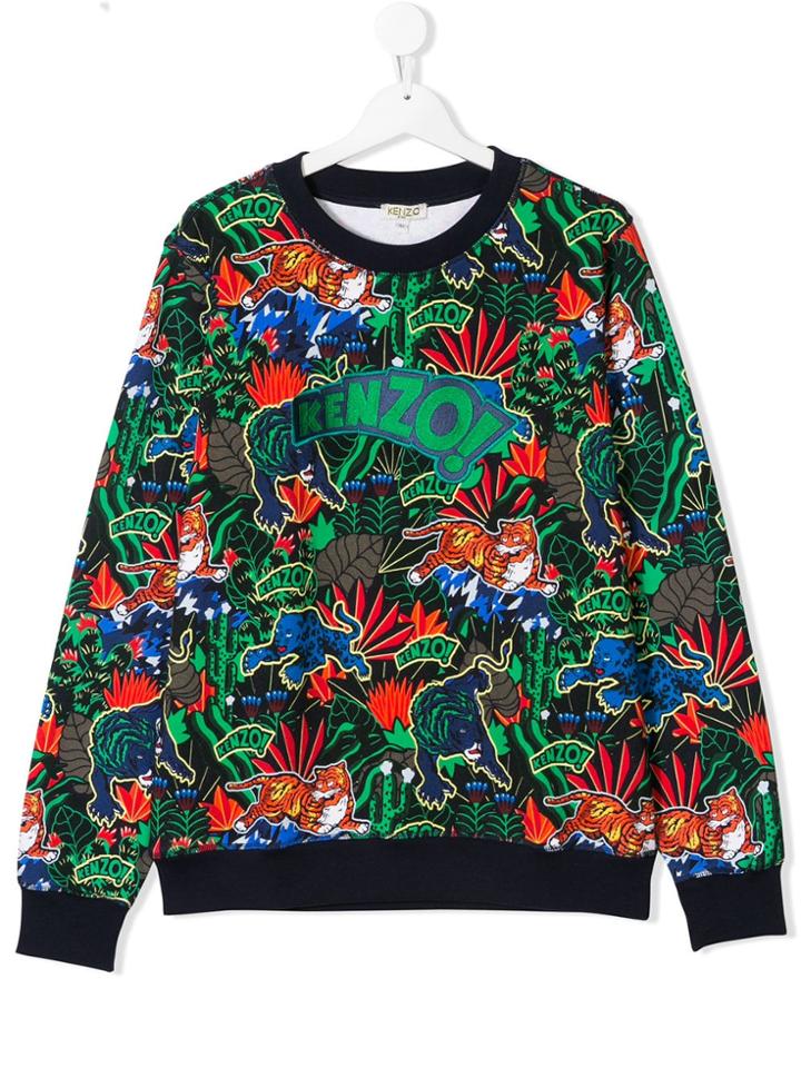 Kenzo Kids Jungle Print Sweatshirt - Blue