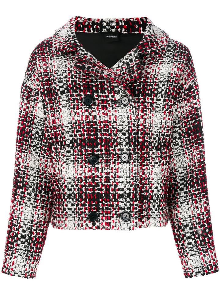 Aspesi Checked Tweed Jacket - Multicolour