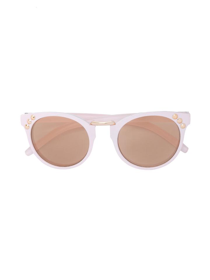 Monnalisa - Round Sunglasses - Kids - Acrylic - One Size, Pink