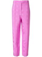 Nina Ricci Logo Jacquard High-rise Pants - Pink & Purple