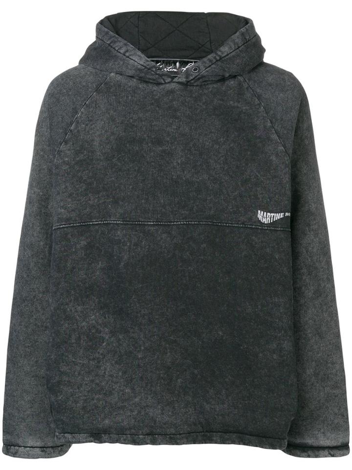 Martine Rose Faded Jersey Hoodie - Black