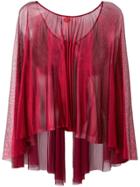 Maria Lucia Hohan Sheer Round Neck Blouse - Red