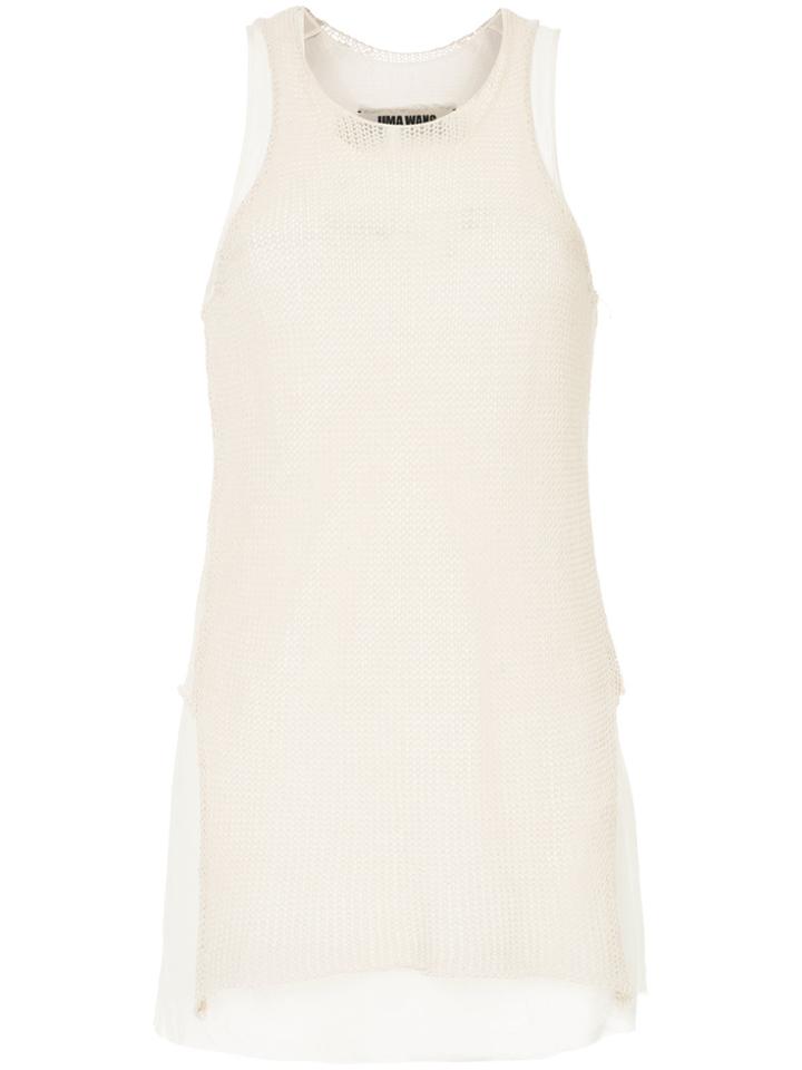 Uma Wang Layered Knit Tank Top - White