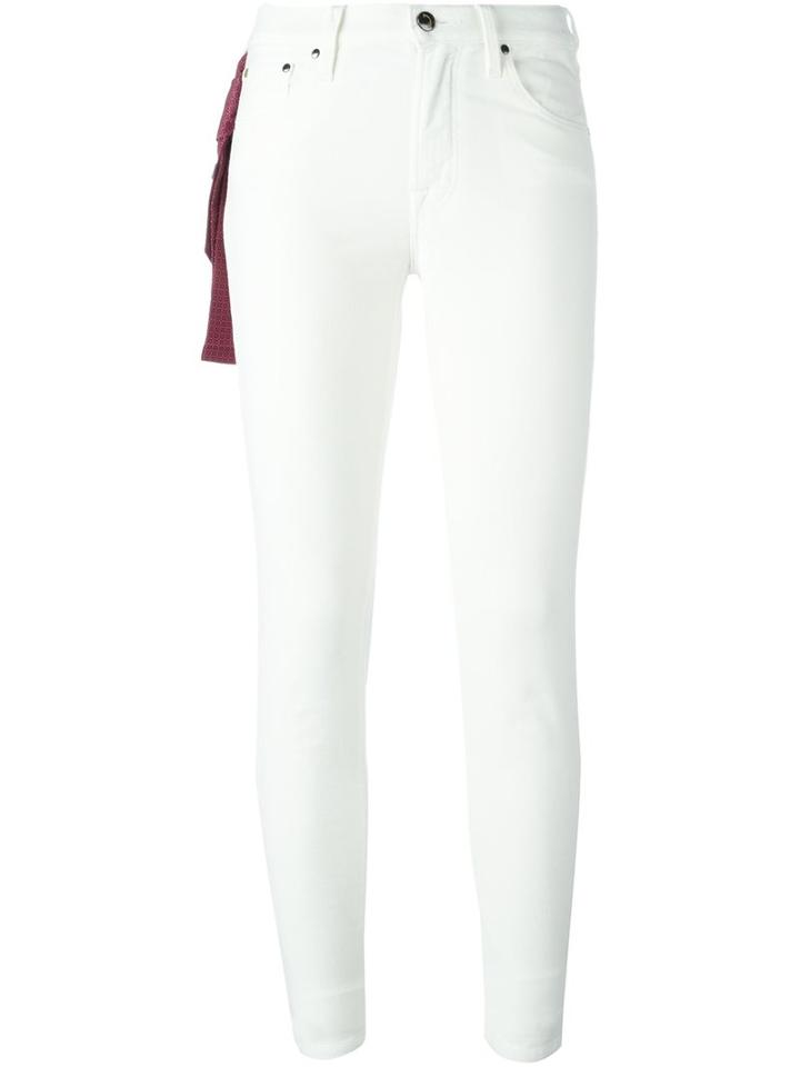 Jacob Cohen Skinny Trousers, Women's, Size: 29, White, Cotton/modal/spandex/elastane