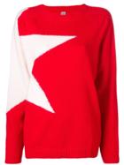 Eleventy Star Intarsia Jumper - Red