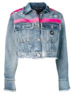 Philipp Plein Printed Denim Jacket - Blue