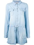 Twin-set - Denim Playsuit - Women - Lyocell - Xs, Blue, Lyocell