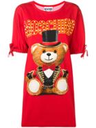 Moschino Circus Teddy Bear T-shirt Dress - Red
