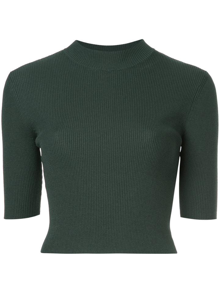 Dion Lee Pinnacle Rib Cropped Top - Green