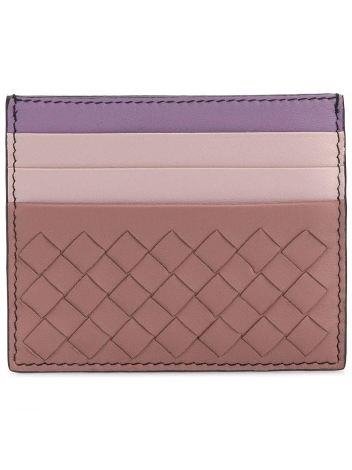 Bottega Veneta Colour-block Cardholder Wallet - Pink