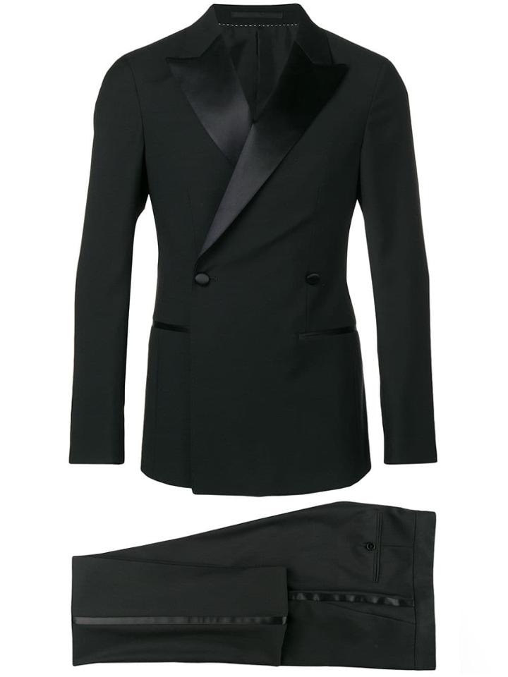 Z Zegna Double Buttoned Tuxedo - Black