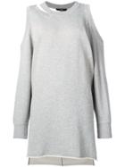 Diesel Cold Shoulder Sweater Dress - Grey