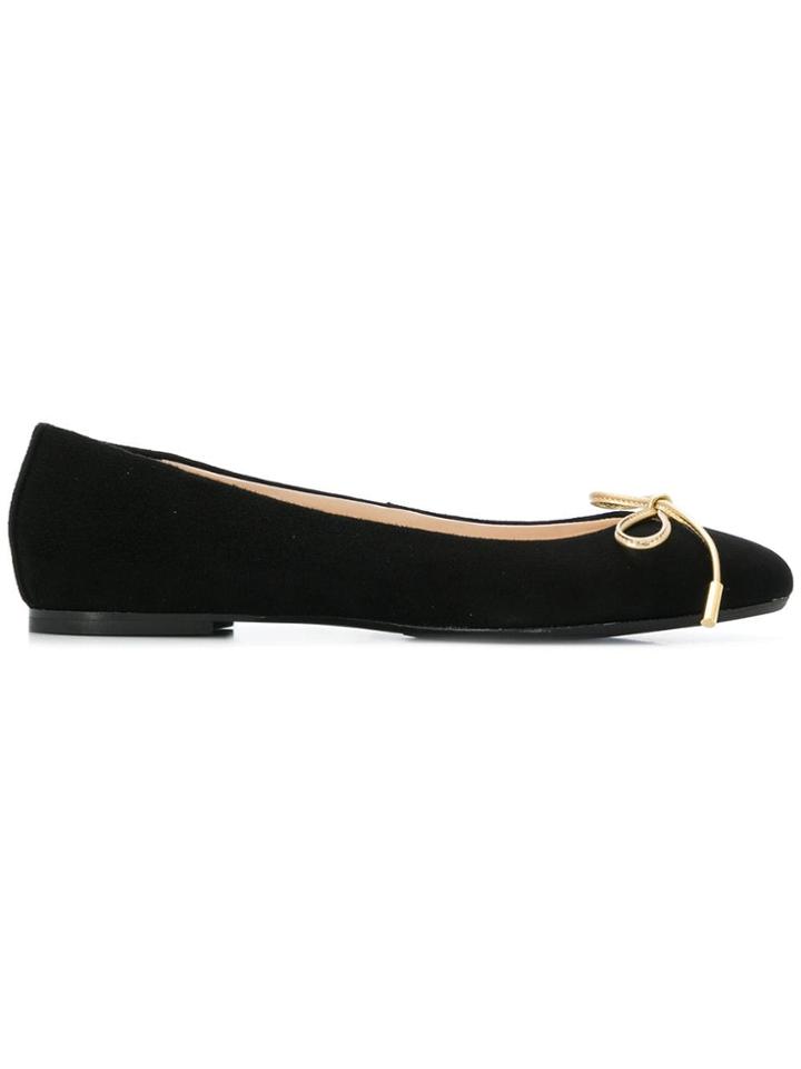 Anna Baiguera Bow Front Ballerina Shoes - Black