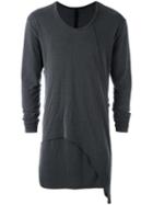 Army Of Me Scoop Neck Long T-shirt, Men's, Size: Medium, Grey, Cotton/polyester/spandex/elastane