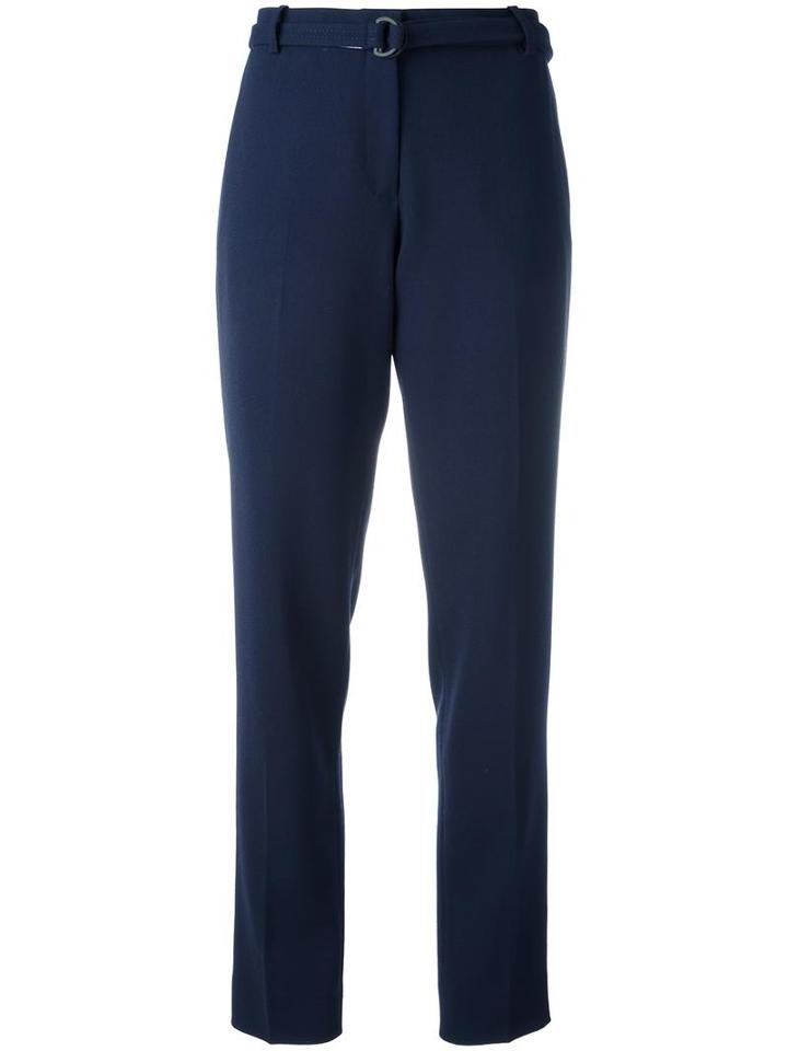 Victoria Victoria Beckham Slim-fit Tailored Trousers, Women's, Size: 40, Blue, Wool/cotton